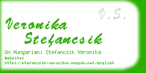 veronika stefancsik business card